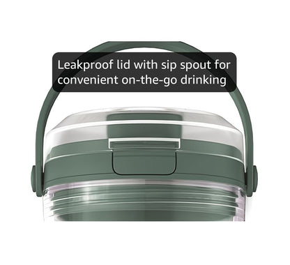 Ninja Blast Portable Blender, 530ml, Leakproof Lid & Sip Spout, Powerful Cordless Mini Blender, Rechargeable, Portable Smoothies, Protein Shakes, Blends Ice & Frozen Fruit, Forest Green, BC151UKEM