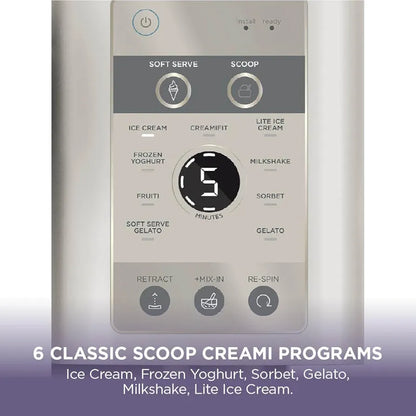 Ninja CREAMi Scoop and Swirl Ice Cream Machine with 2x Tubs, 13 Functions, Makes Ice Cream, Soft Serve, Gelato, Sorbet, Milkshakes and More, Mix-In Option, Stone Gold, NC701UKSTGD