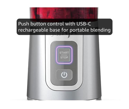 Ninja Blast Portable Blender, 530ml, Leakproof Lid & Sip Spout, Powerful Cordless Mini Blender, Rechargeable, Portable Smoothies, Protein Shakes, Blends Ice & Frozen Fruit, White, BC151UKWH
