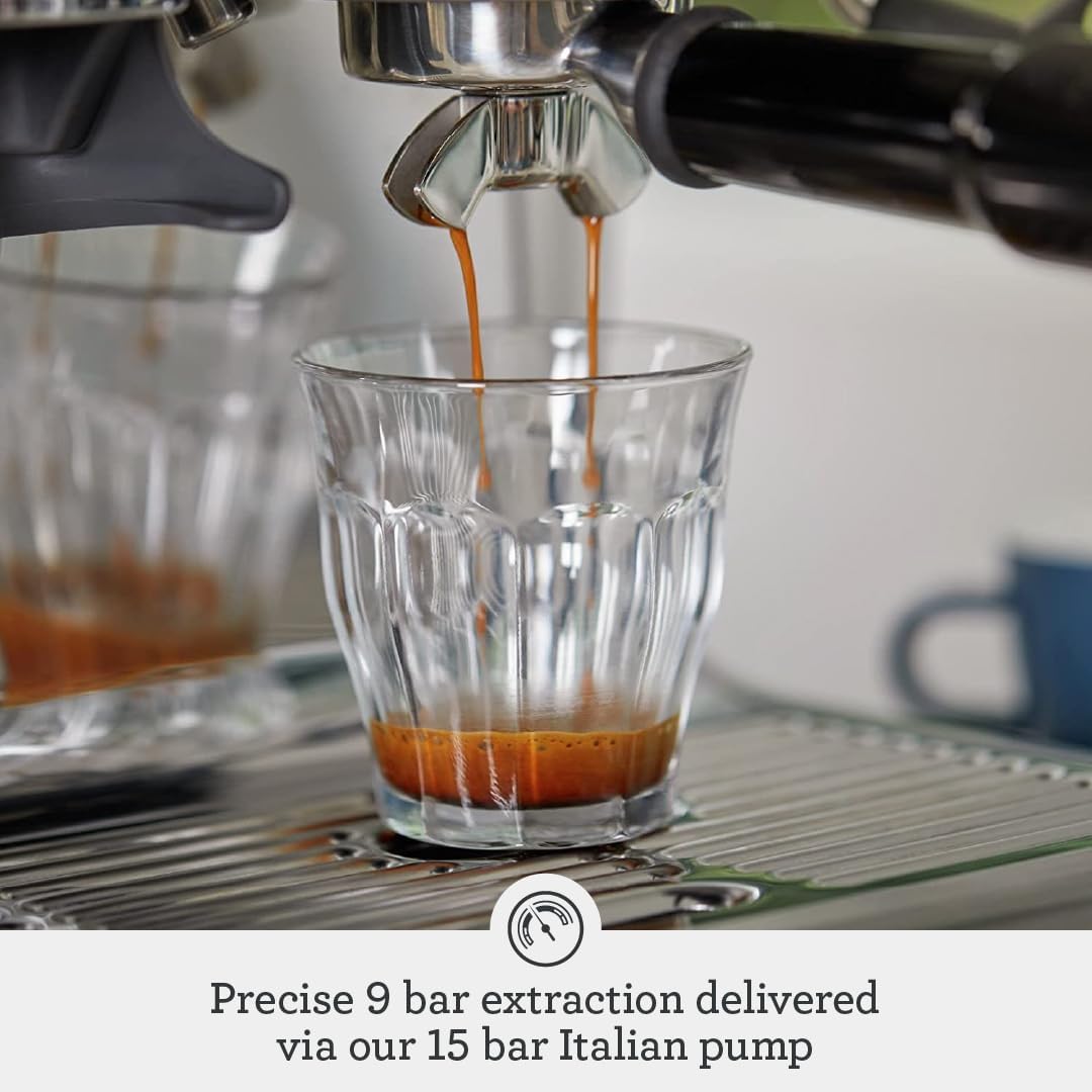 Sage The Barista Express Bean-to-Cup Coffee Machine – Integrated Grinder, Manual Milk Frother, 16 Grind Settings, 15-Bar Pump