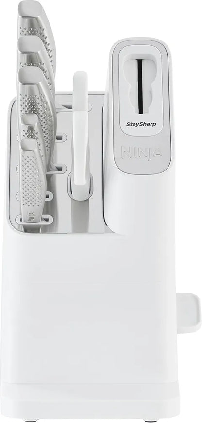 NINJA StaySharp white Knife block with Sharpener