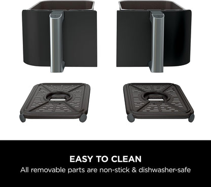 Ninja Foodi Dual Zone Digital Air Fryer, 2 Drawers, 7.6L, 6-in-1, Black AF300UK