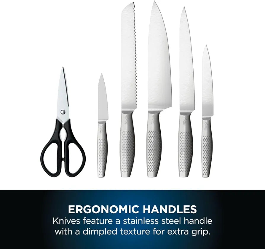 Ninja StaySharp Stainless 6-Piece Knife Set & Wood Block