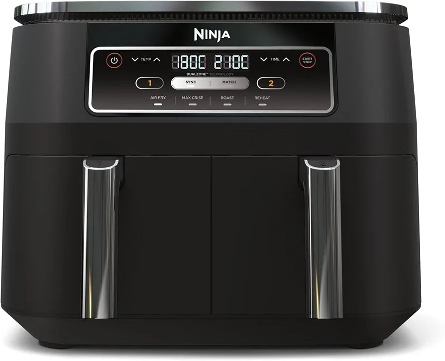 Ninja Foodi Dual Zone Digital Air Fryer, 2 Drawers, 7.6L, 4-in-1, Uses No Oil