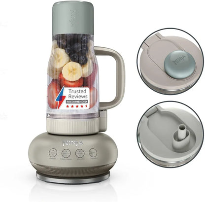 Ninja BlendBoss Blender with Portable Tumbler, Personal Blender with Removeable Travel Tumbler, 3 Auto Preset Modes, Stone DB351UKST