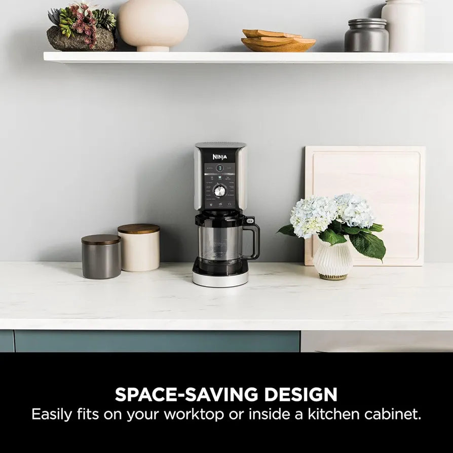 Ninja CREAMi Deluxe Ice Cream Maker & Frozen Dessert Maker with 3 Tubs, 10 Functions, Makes Ice Cream, Gelato, Sorbet, Frozen Yoghurt, Milkshakes, Slushi & More, 2-in-1 Flavour Option, Silver, NC501UK