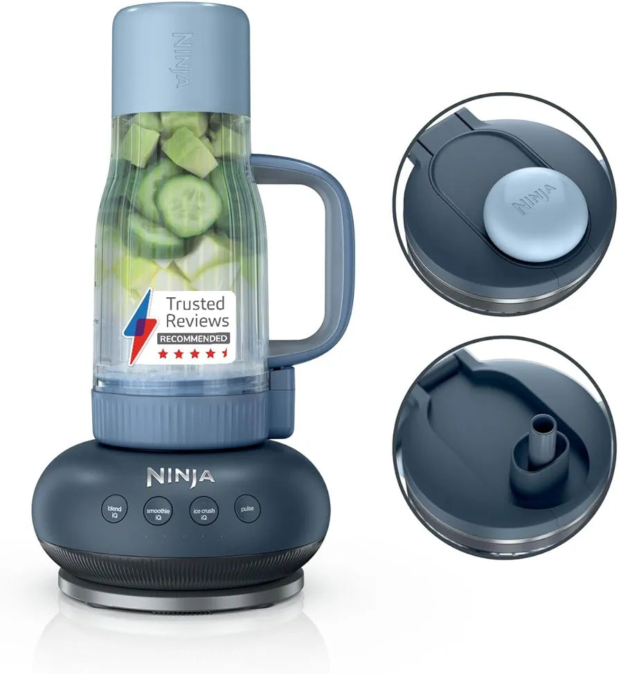 Ninja BlendBoss Blender with Portable Tumbler, Personal Blender with Removeable Travel Tumbler, 3 Auto Preset Modes, Cyberspace DB351UKCY