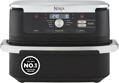 Ninja Foodi FlexDrawer Double Zone Air Fryer with Removable Divider, 10.4L Large Drawer, 7-in-1 Oil-Free Air Fryer for Frying, Roasting, Baking with Maximum Crispness