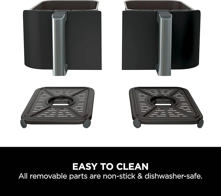 Ninja Foodi Dual Zone Digital Air Fryer, 2 Drawers, 7.6L, 4-in-1, Uses No Oil