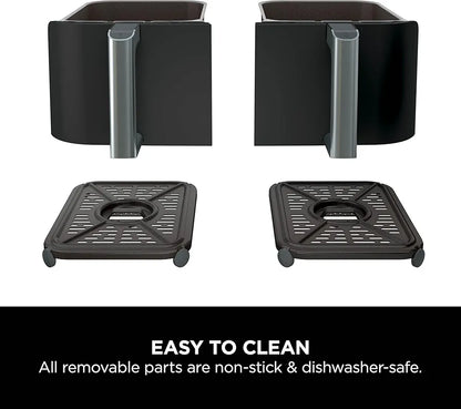 Ninja Foodi Dual Zone Digital Air Fryer, 2 Drawers, 7.6L, 4-in-1, Uses No Oil