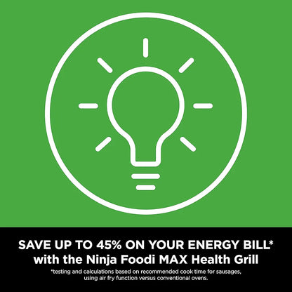 Ninja Foodi MAX Health Grill & Air Fryer 3.8L with Digital Cooking Probe, 6-in-1 Air Fry, Bake, Roast & more, Dishwasher Safe Parts, Large Grill Plate, Copper/Black Amazon Exclusive AG551UKCP