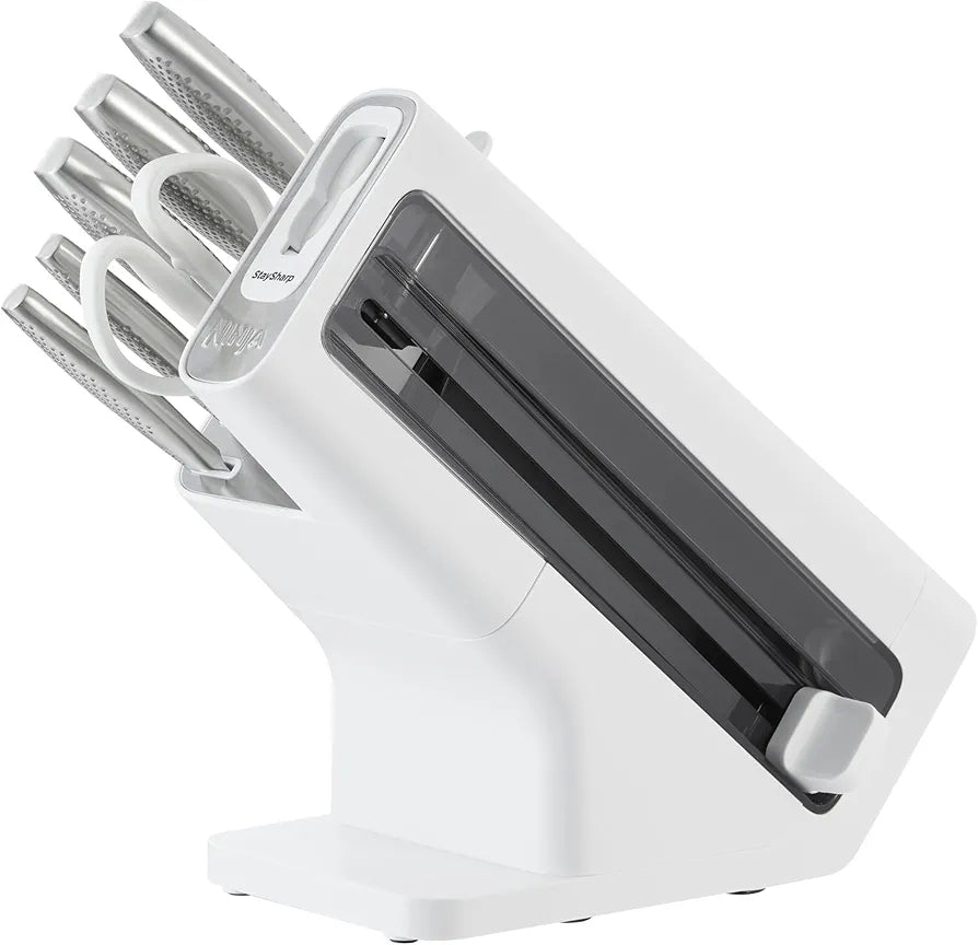NINJA StaySharp white Knife block with Sharpener