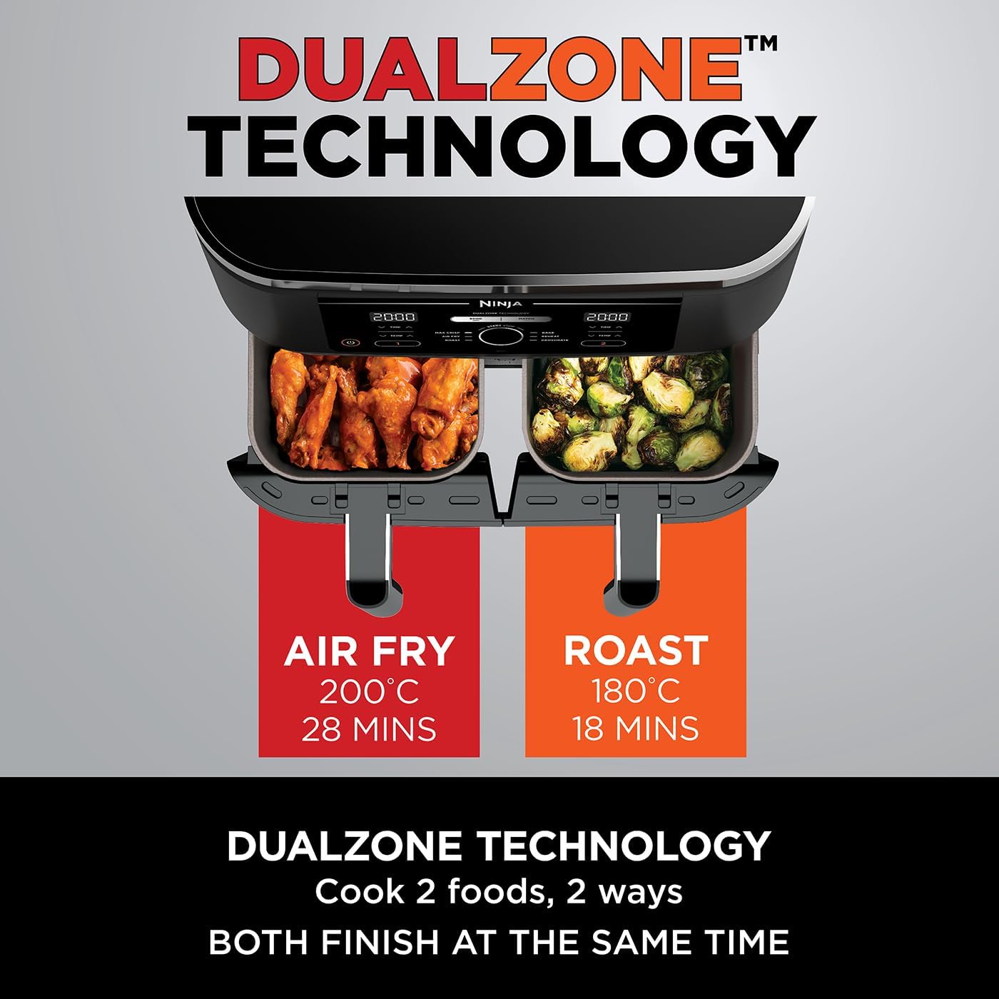 NINJA Foodi MAX Dual Zone 9.5L Air Fryer AF400UK