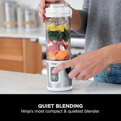 Ninja Blast Portable Blender, 530ml, Leakproof Lid & Sip Spout, Powerful Cordless Mini Blender, Rechargeable, Portable Smoothies, Protein Shakes, Blends Ice & Frozen Fruit, White, BC151UKWH