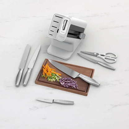 NINJA StaySharp white Knife block with Sharpener