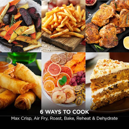Ninja Air Fryer MAX PRO, 6.2L, Uses No Oil, Large Square Single Drawer, Roast, Bake, Air Fry, Family Size, Non-Stick, Dishwasher Safe Basket & Crisper Plate, Silicone Tongs, Black & Copper, AF180UKCP