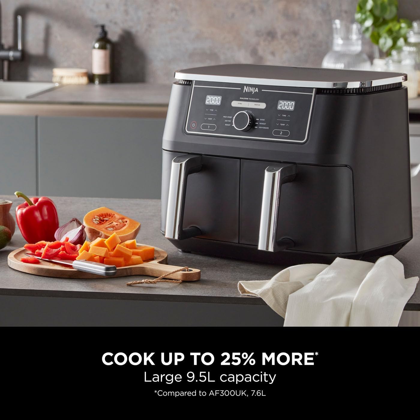 NINJA Foodi MAX Dual Zone 9.5L Air Fryer AF400UK
