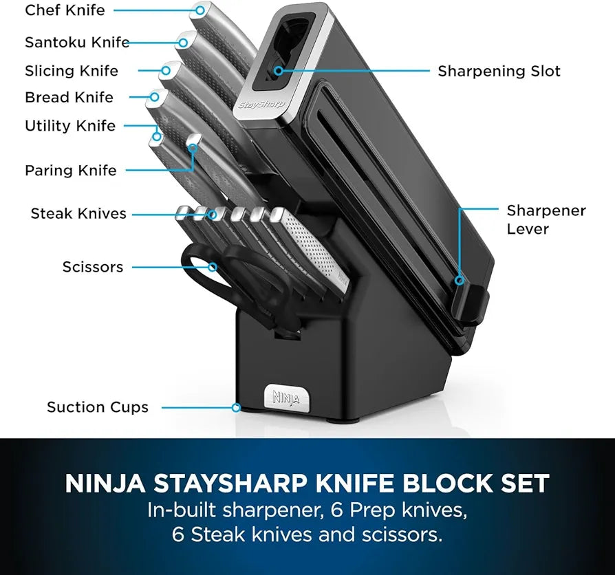 Ninja StaySharp 14-Piece Stainless Steel Knife Set