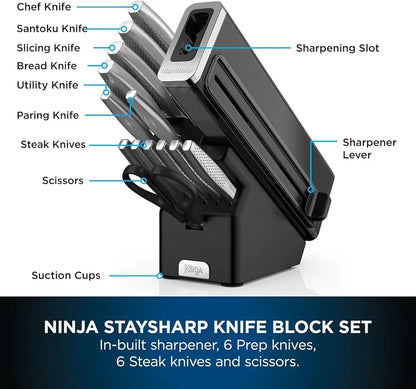Ninja StaySharp 14-Piece Stainless Steel Knife Set
