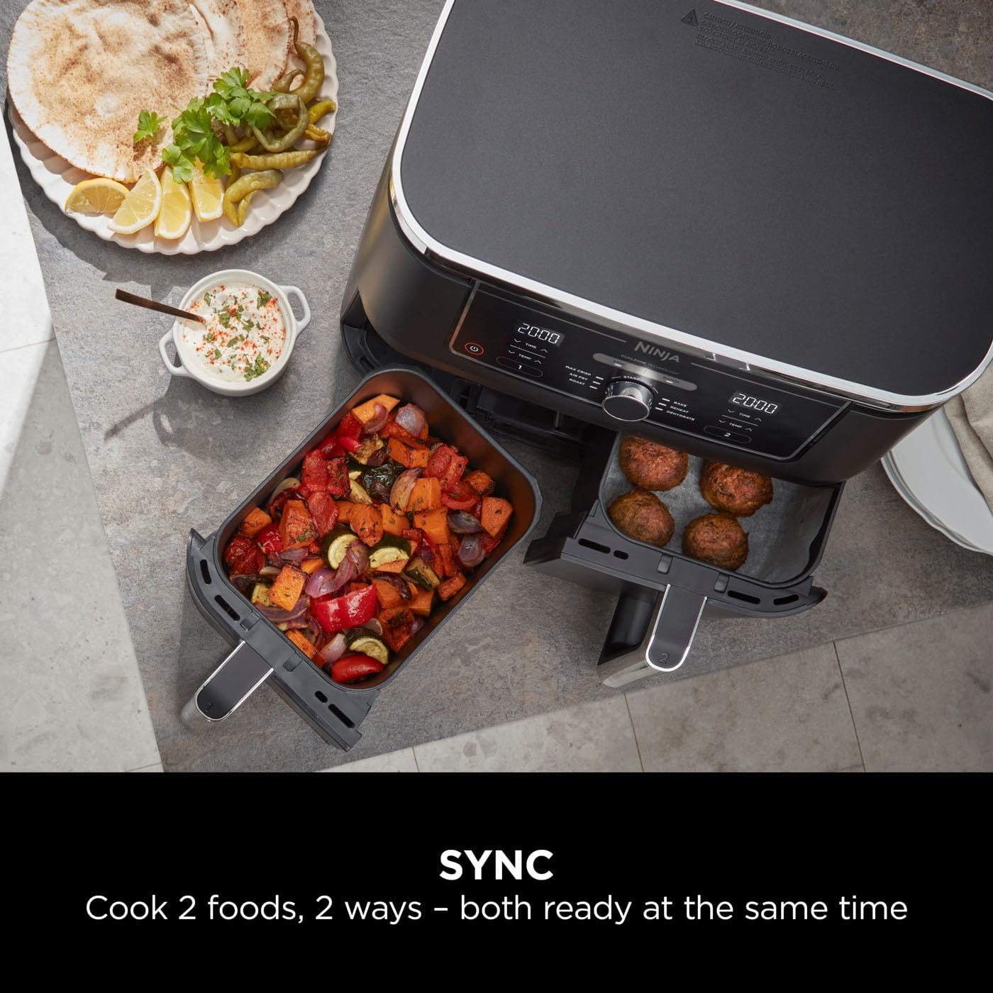NINJA Foodi MAX Dual Zone 9.5L Air Fryer AF400UK