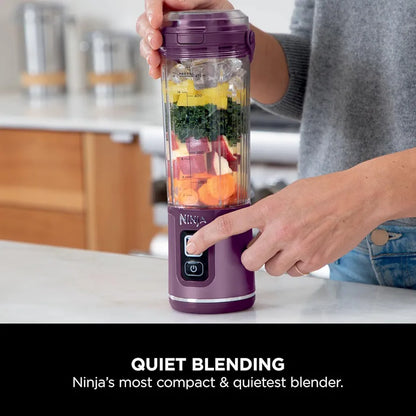 Ninja Blast Portable Blender, 530ml, Leakproof Lid & Sip Spout, Powerful Cordless Mini Blender, Rechargeable, Portable Smoothies, Protein Shakes, Blends Ice & Frozen Fruit, Purple, BC151UKPR