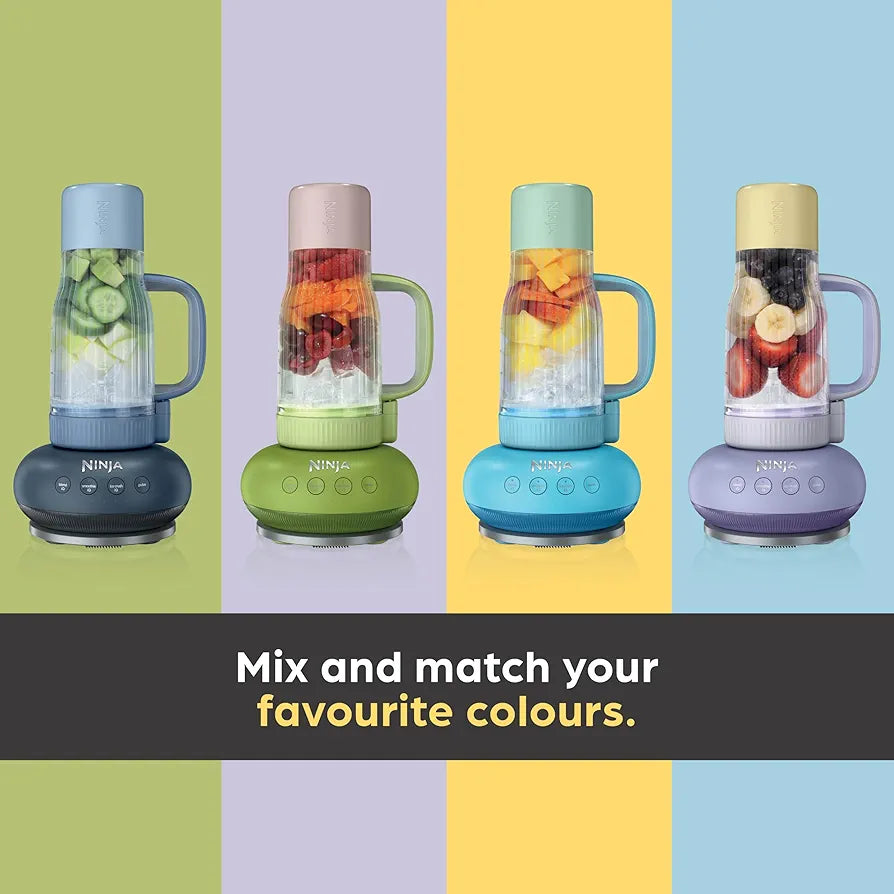 Ninja BlendBoss Blender with Portable Tumbler, Personal Blender with Removeable Travel Tumbler, 3 Auto Preset Modes, Watermelon Bubblegum DB351UKGN