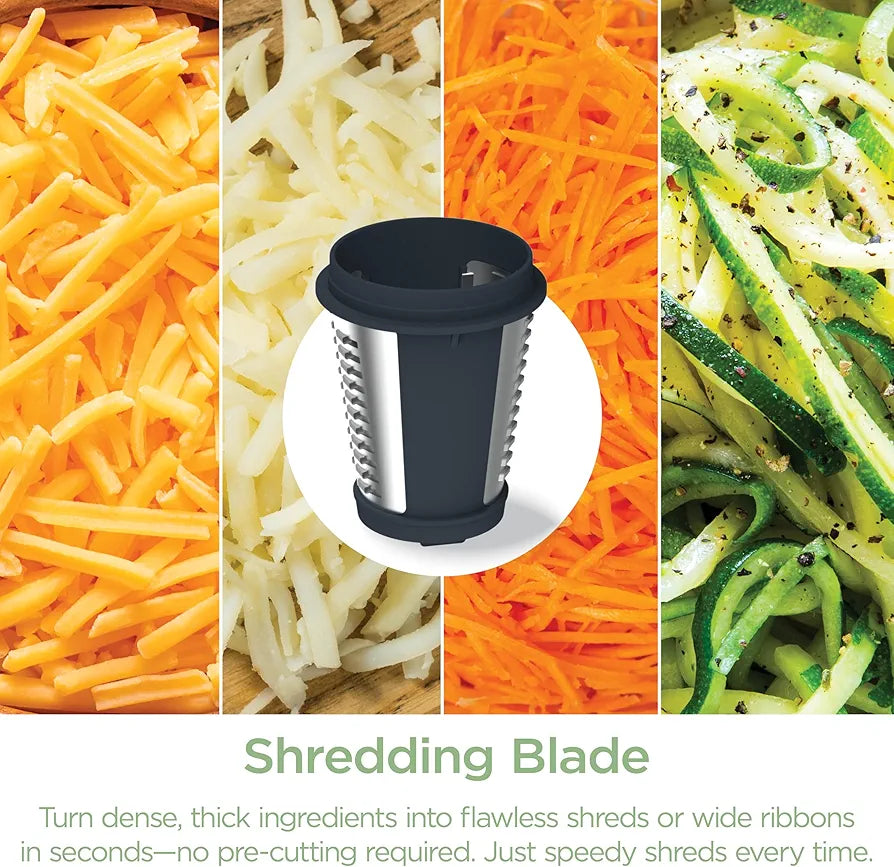 Ninja 3-in-1 Cold Press Juicer with Slice and Shred Blades, 700ml Jug and 1.1L Pulp Container, Make Fresh Juices and Process Vegetables, Compact, Dishwasher Safe Removeable Parts, Grey JC152UK