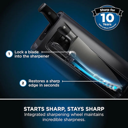 Ninja Foodi StaySharp 5-Piece Knife Set, Block & Sharpener