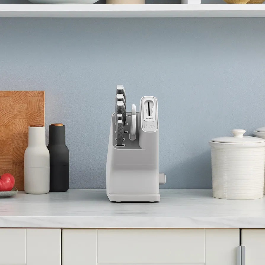 NINJA StaySharp white Knife block with Sharpener