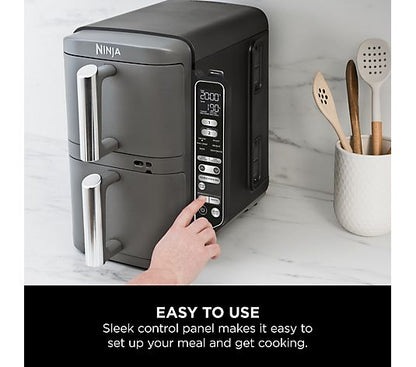 Outlet Ninja Double Stack XL 2 Drawer 9.5L Air Fryer with Smart Cook SL451UK