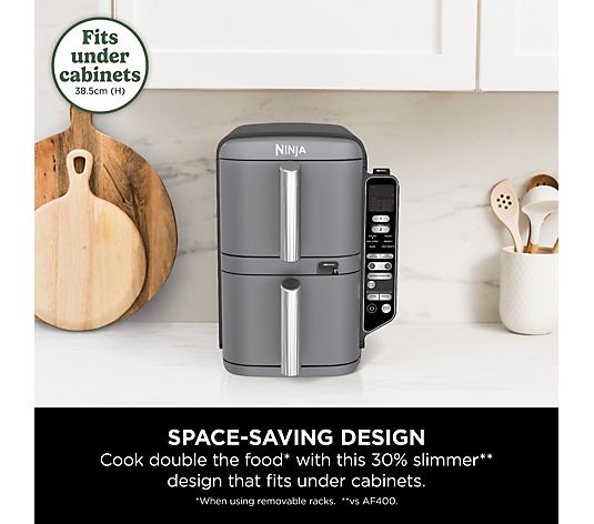 Outlet Ninja Double Stack XL 2 Drawer 9.5L Air Fryer with Smart Cook SL451UK