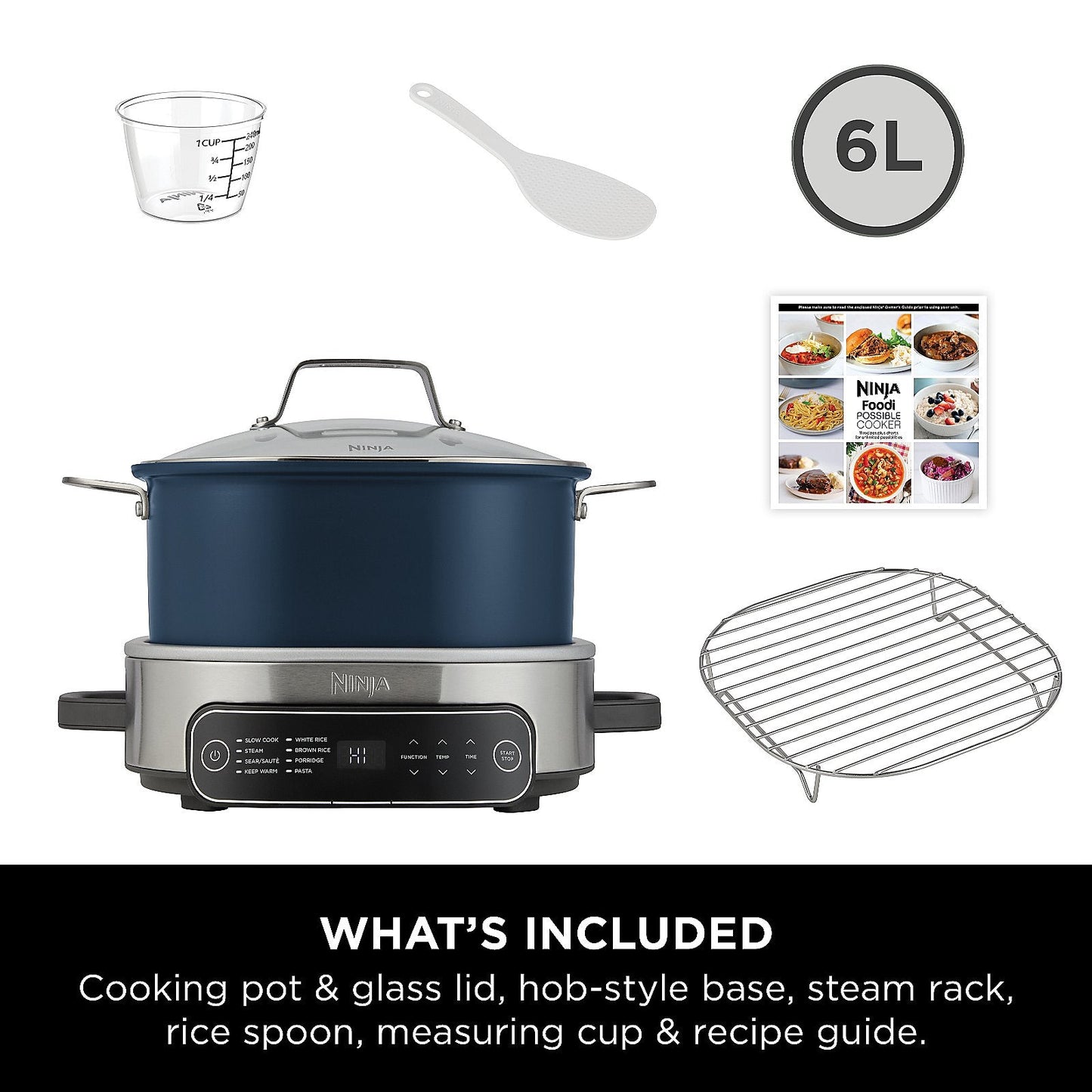 Ninja Foodi 8-Mode 6L PossibleCooker Rice & Slow Cooker MC1101UK