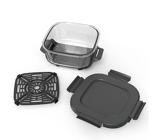 Ninja CRISPi 4-in-1 Glass Portable Air Fryer with Additional 2x 1.4L Containers