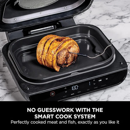 Ninja Foodi MAX Health Grill & Air Fryer 3.8L with Digital Cooking Probe, 6-in-1 Air Fry, Bake, Roast & more, Dishwasher Safe Parts, Large Grill Plate, Copper/Black Amazon Exclusive AG551UKCP