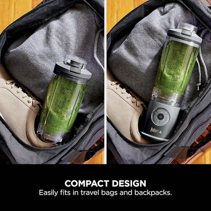 Ninja Blast Max Portable Blender, 570ml, Rechargeable Battery, Blending Cup & Leak-proof Lid, 3x Blend Functions, Makes Smoothies, Protein Shakes, Blends Ice & Frozen Fruit, Cool Grey BC251EUGY